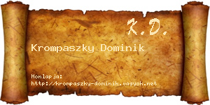 Krompaszky Dominik névjegykártya