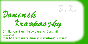 dominik krompaszky business card